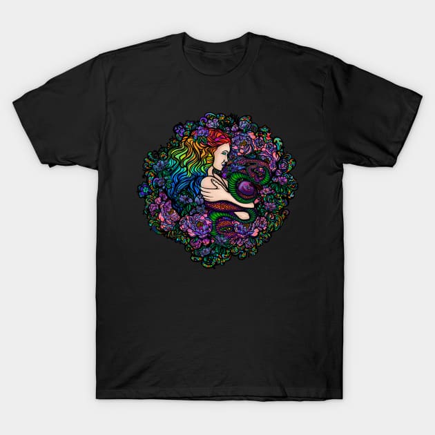 Avenging Eve (stained glass) T-Shirt by Tori Jo